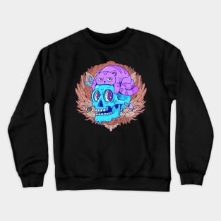 Cat and Skull Crewneck Sweatshirt